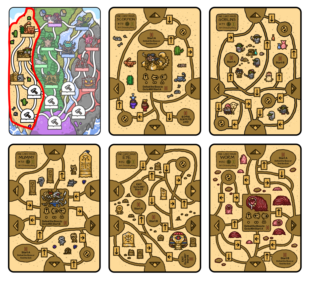 Multi Card Maze Print and Play