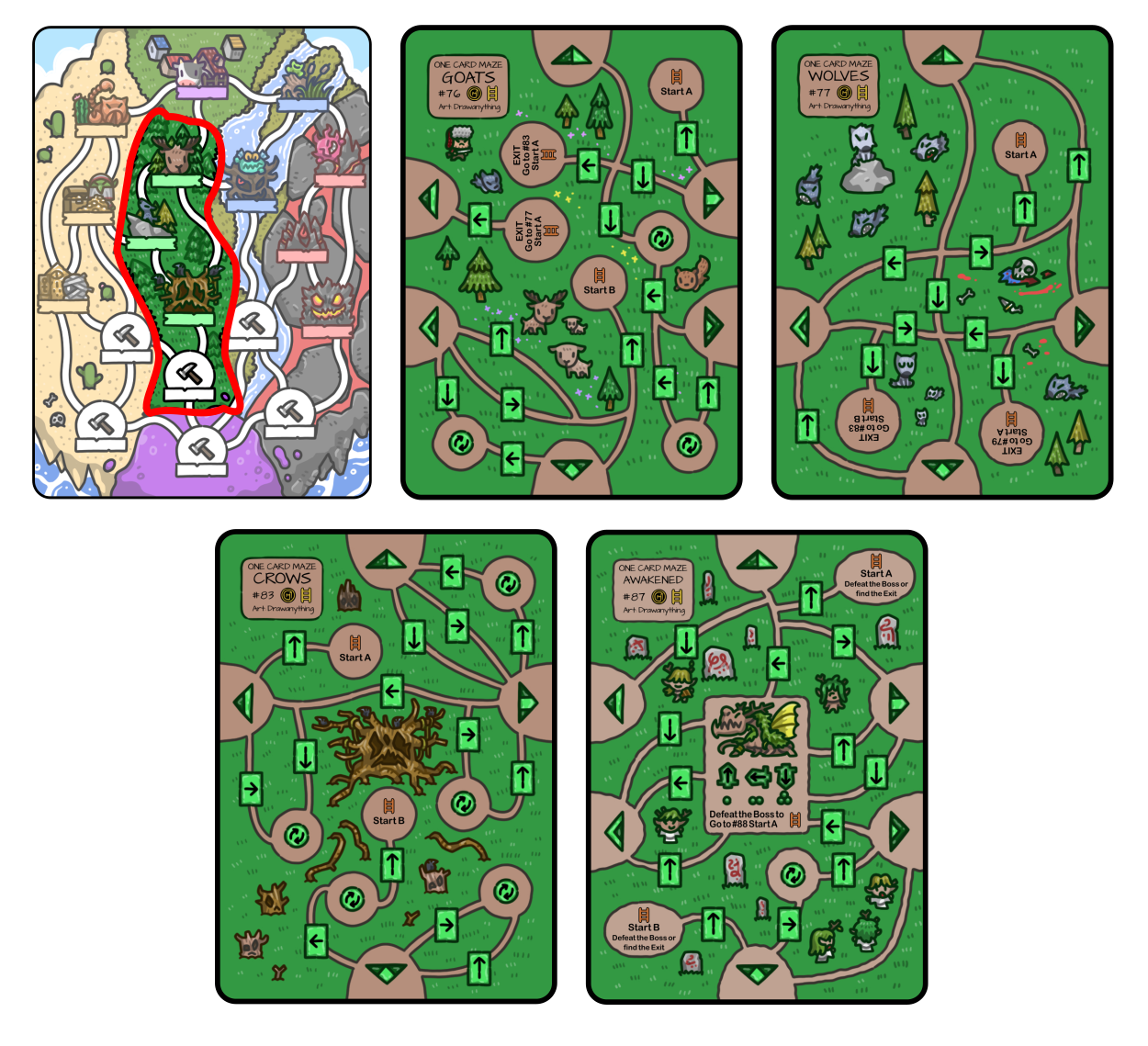 Multi Card Maze Print and Play