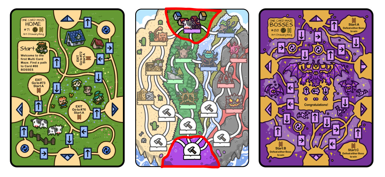 Multi Card Maze Print and Play