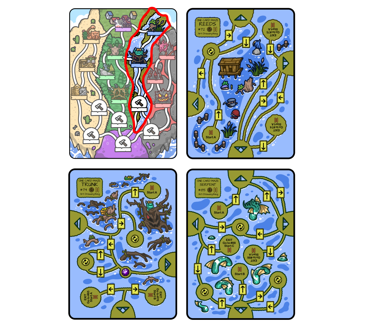 Multi Card Maze Print and Play
